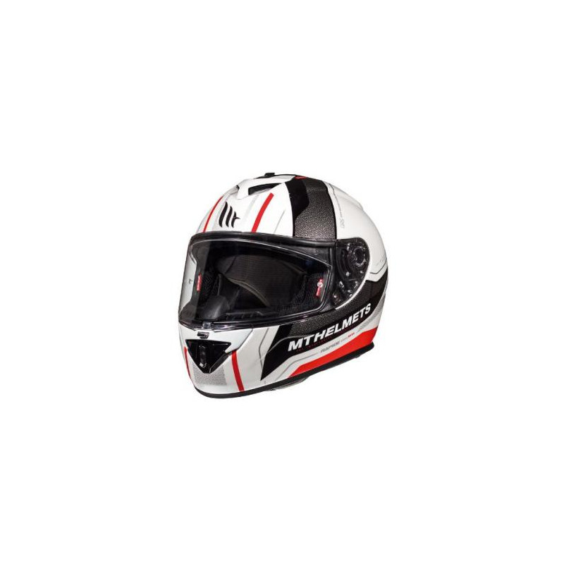 MT HELEMET RAPIDE BRANCO / VERMELHO
