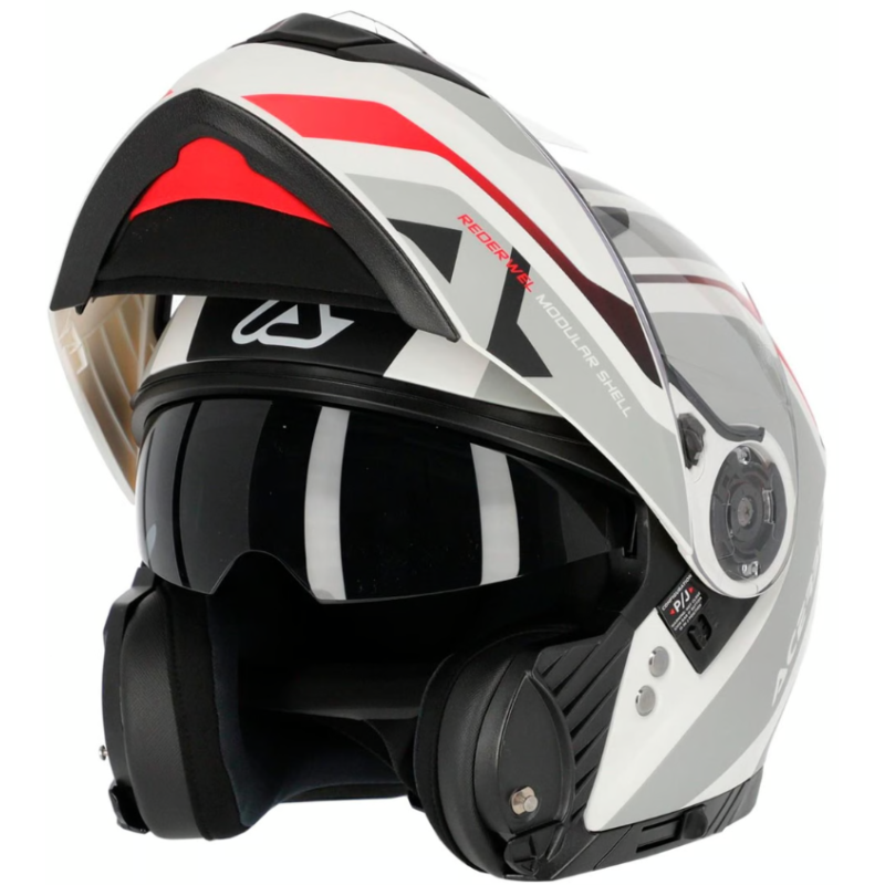 ACERBIS REDERWEL P/J BRANCO/CINZA/VERMELHO