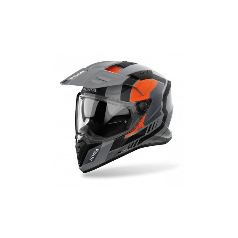 AIROH BANDIT HORN CINZA / LARANJA
