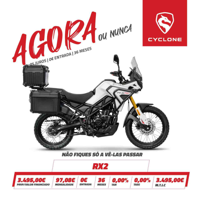CYCLONE RX2 (FINANCIAMENTO 0% JUROS)