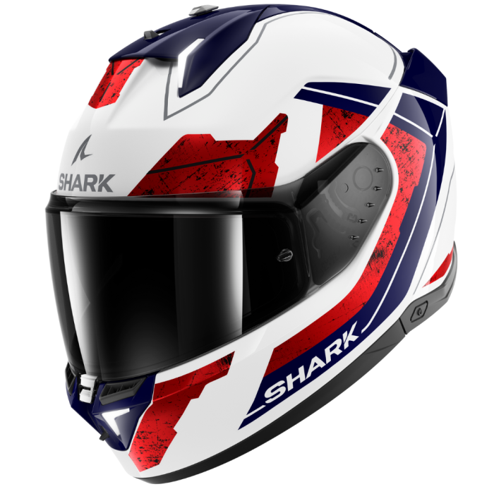 SHARK SKWAL i3 RHAD BRANCO / CROMADO / VERMELHO