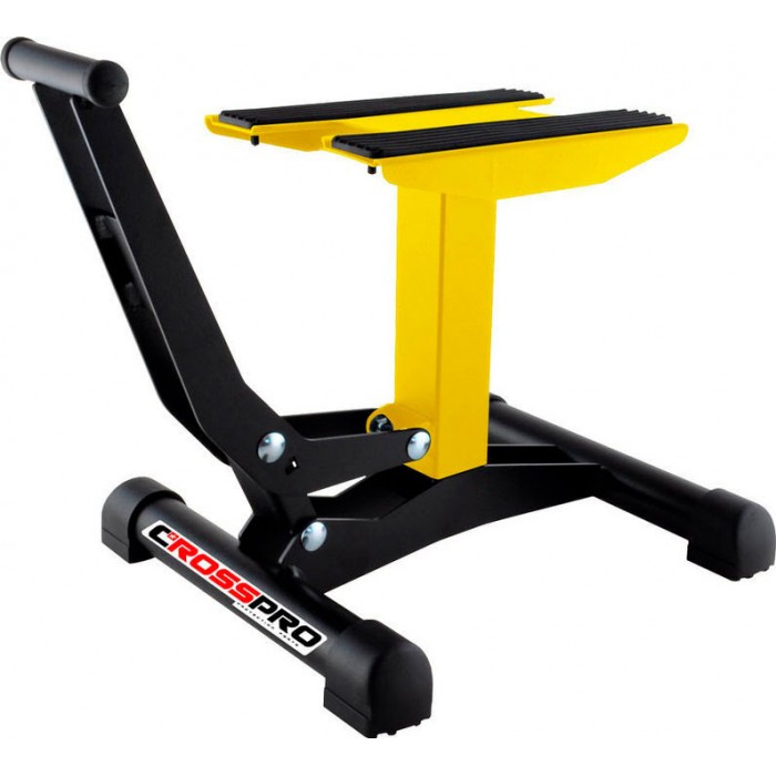CAVALETE CROSSPRO C/ SISTEMA ELEVAÇÃO AMARELO